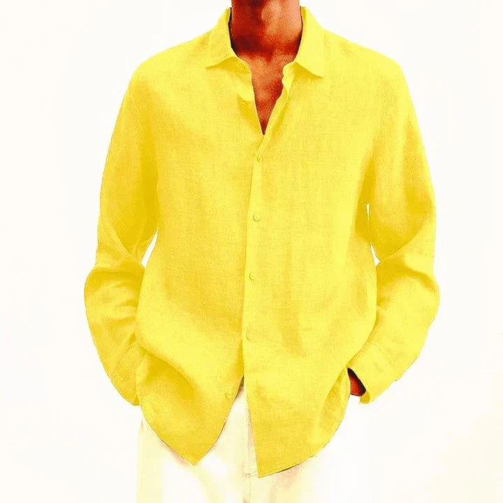 Mens Linen Shirt Lightweight Versatile Fit