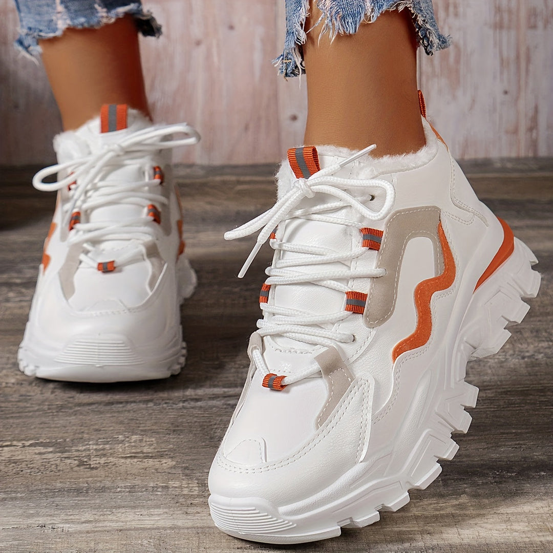 Womens Sneakers Breathable Lace-Up Comfortable Fit - BritishMode