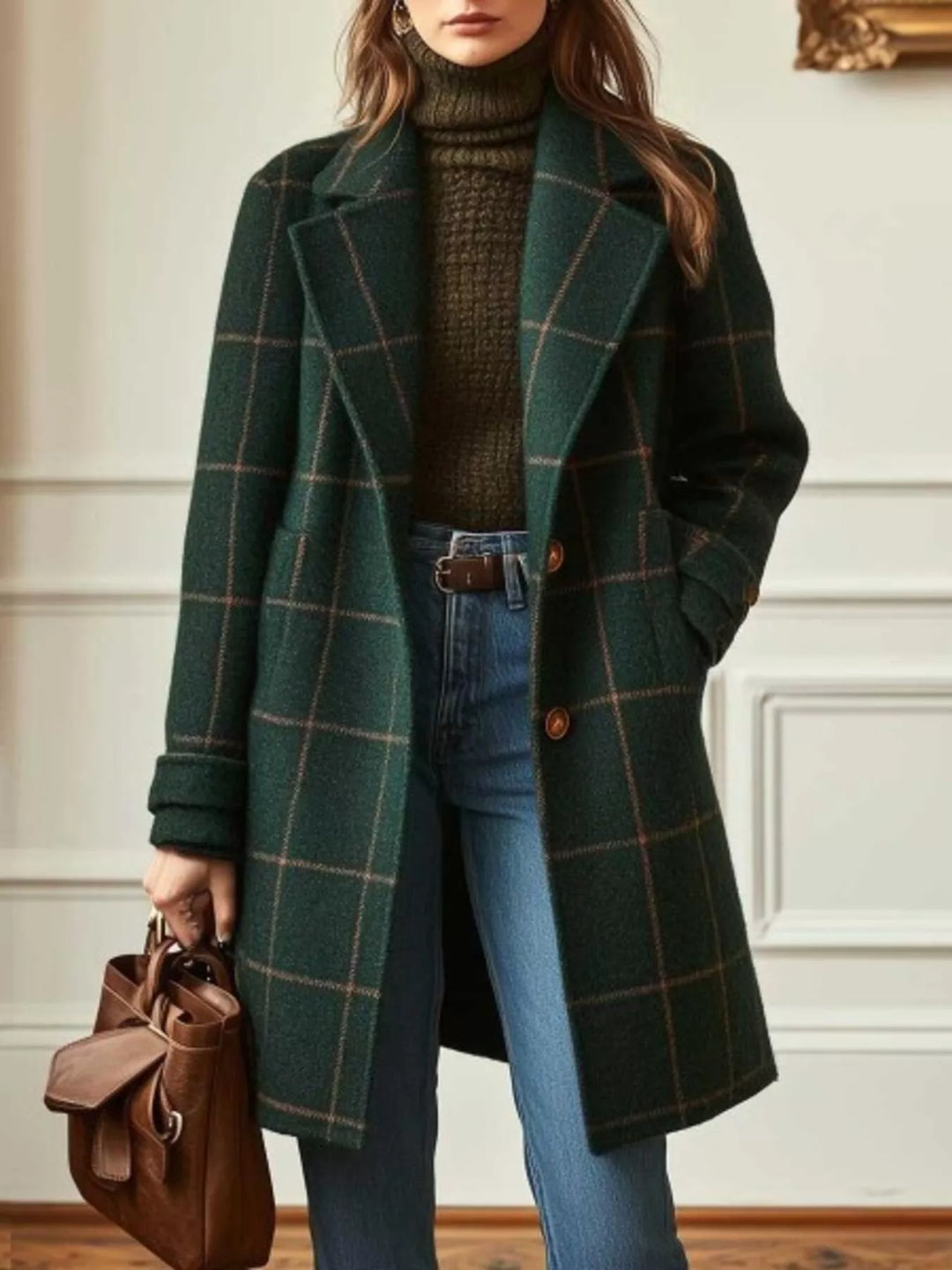 Mens Flannel Jacket Checked Relaxed Fit - BritishMode