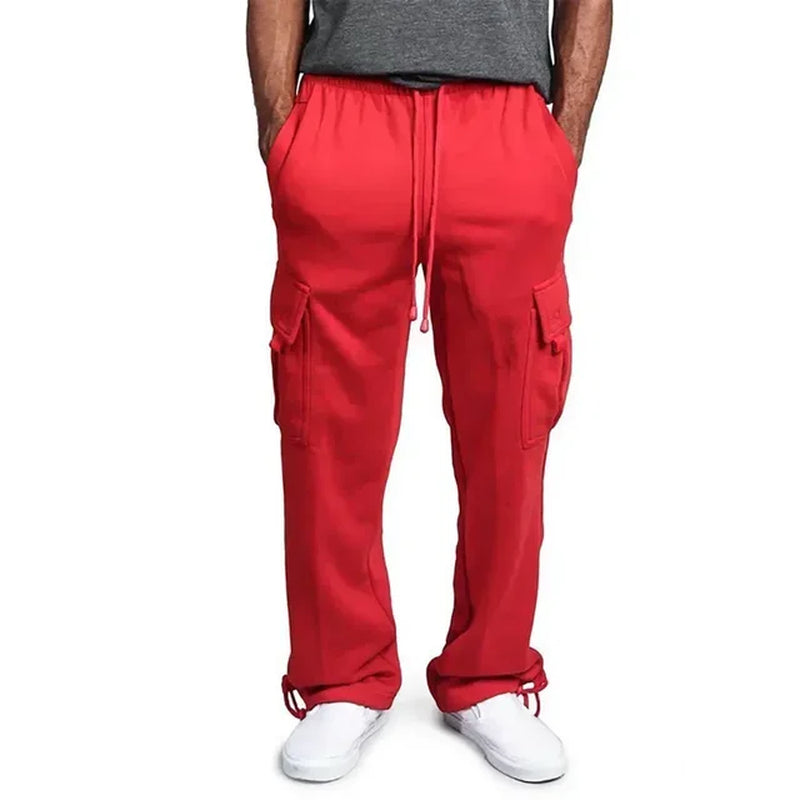 Mens Cargo Jogging Trousers Fleece Comfortable Fit