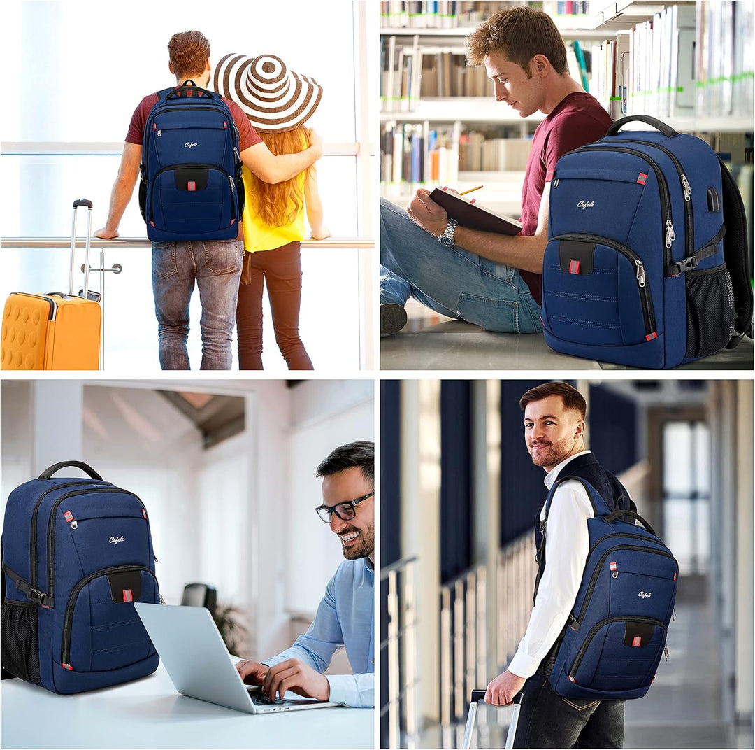 Water-Resistant Laptop Backpack with USB Port and Anti-Theft Design