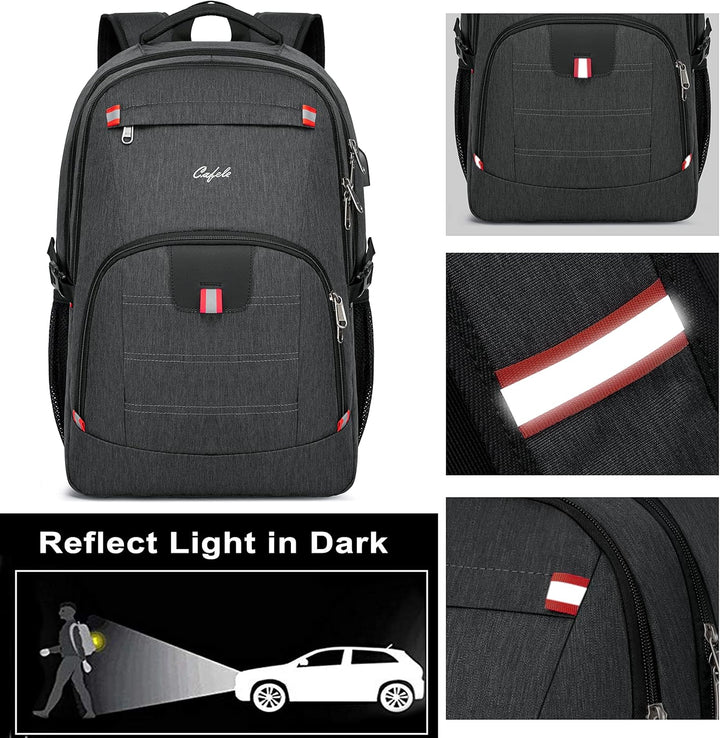 Water-Resistant Laptop Backpack with USB Port and Anti-Theft Design