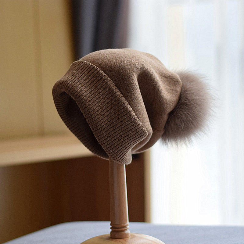 Unisex Ribbed Knit Beanie Pom-Pom Close Fit - BritishMode
