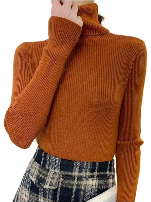 Womens Cashmere Turtleneck Sweater Winter-Ready Fit