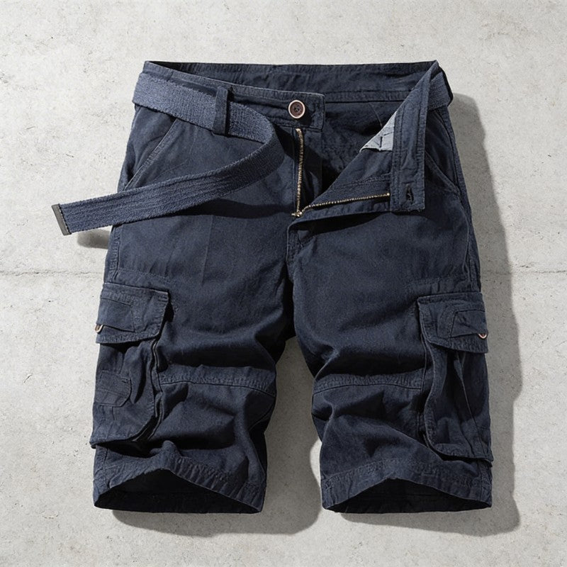 Mens Cotton Cargo Shorts Relaxed Fit - BritishMode