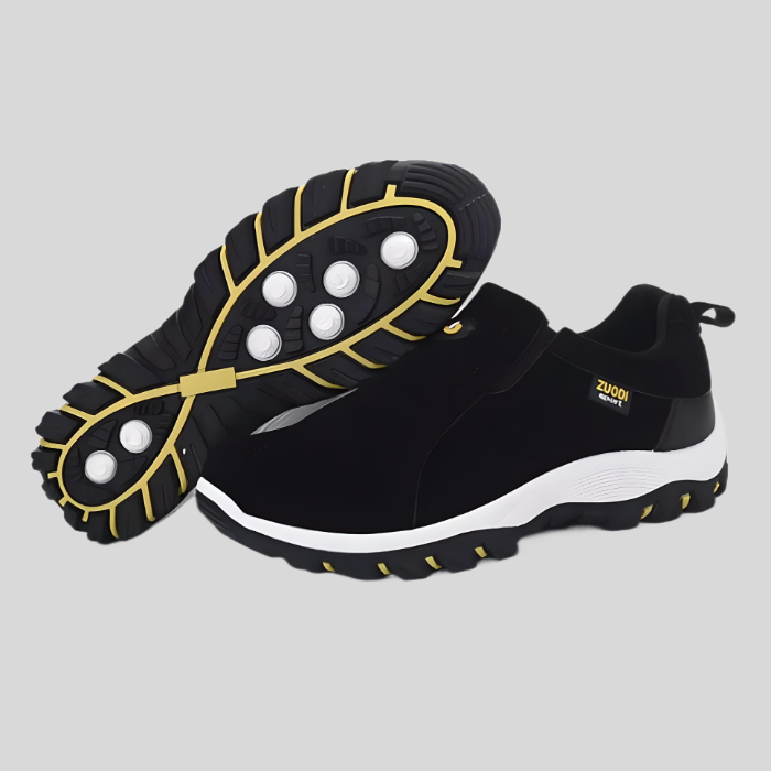 Mens Slip-On Shoes Low-Cut with Logo Tag Detail