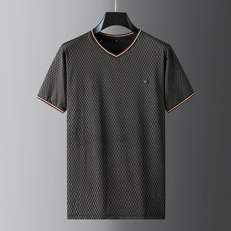 Mens Round Neck Cotton T-Shirt Classic Fit - BritishMode