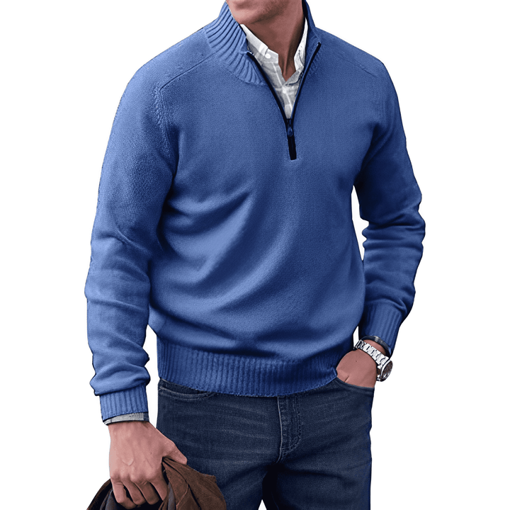 Mens Pullover Sweater Quarter Zip Classic Fit