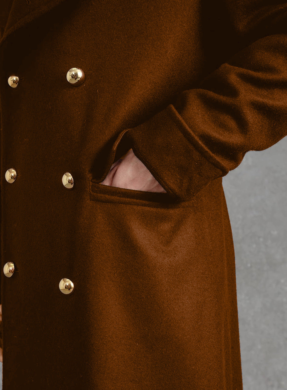 Mens Long Wool Coat Classic Fit