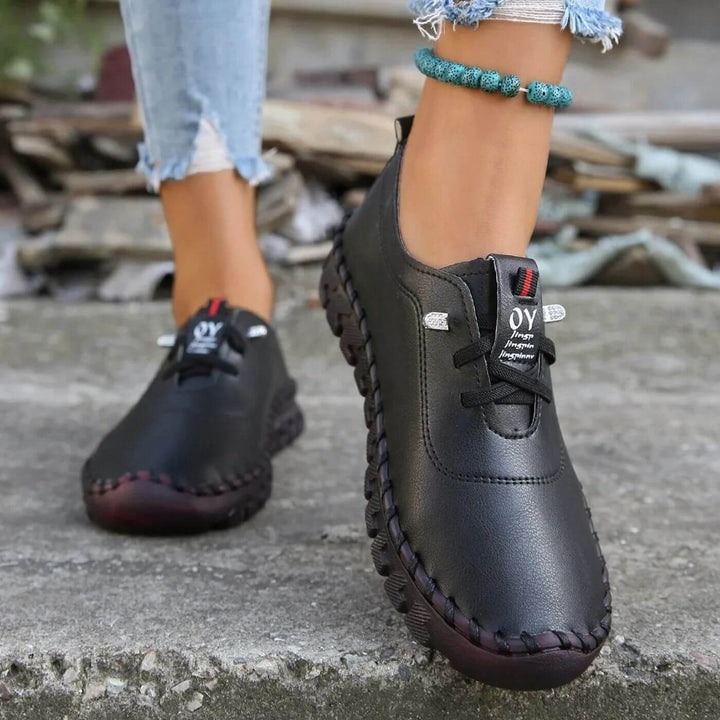 Womens Orthopedic Flat Shoes Perforated Upper