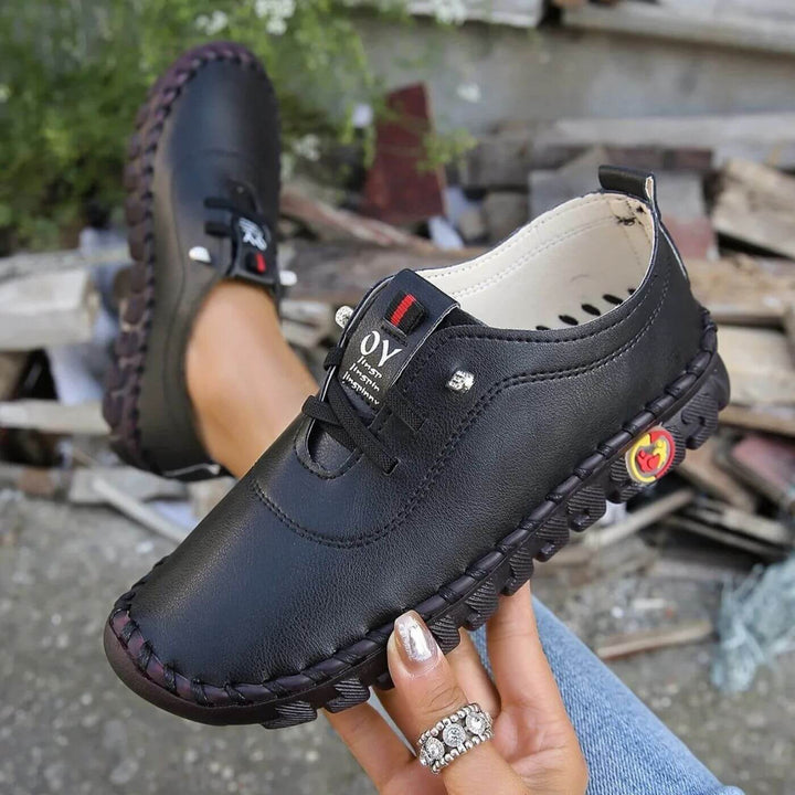 Womens Orthopedic Flat Shoes Perforated Upper