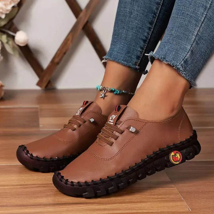 Womens Orthopedic Flat Shoes Perforated Upper