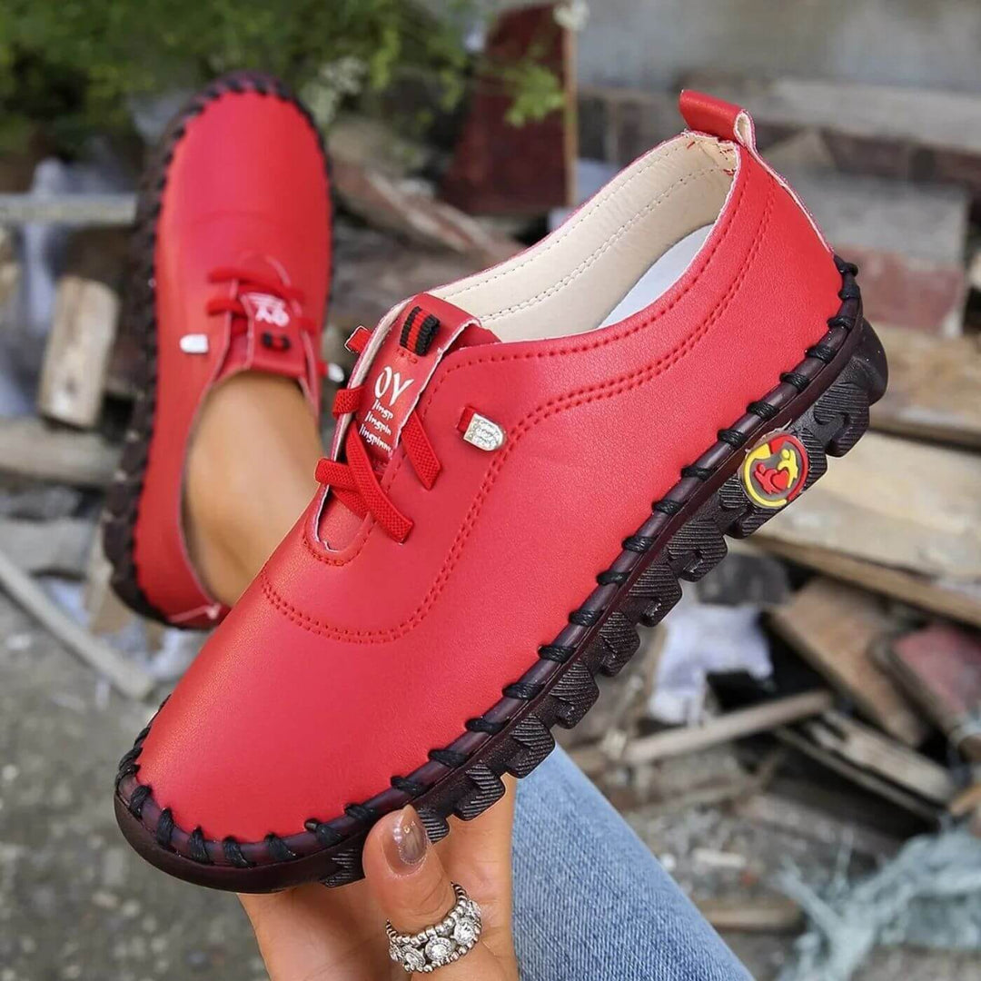Womens Orthopedic Flat Shoes Perforated Upper