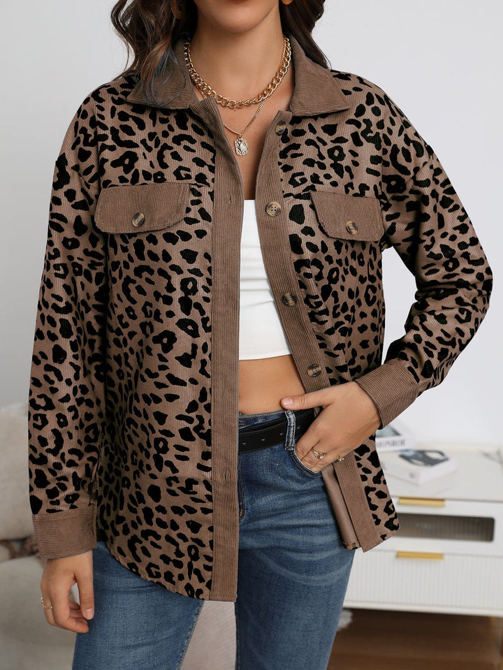Womens Leopard Print Coat High Quality Spring Fit