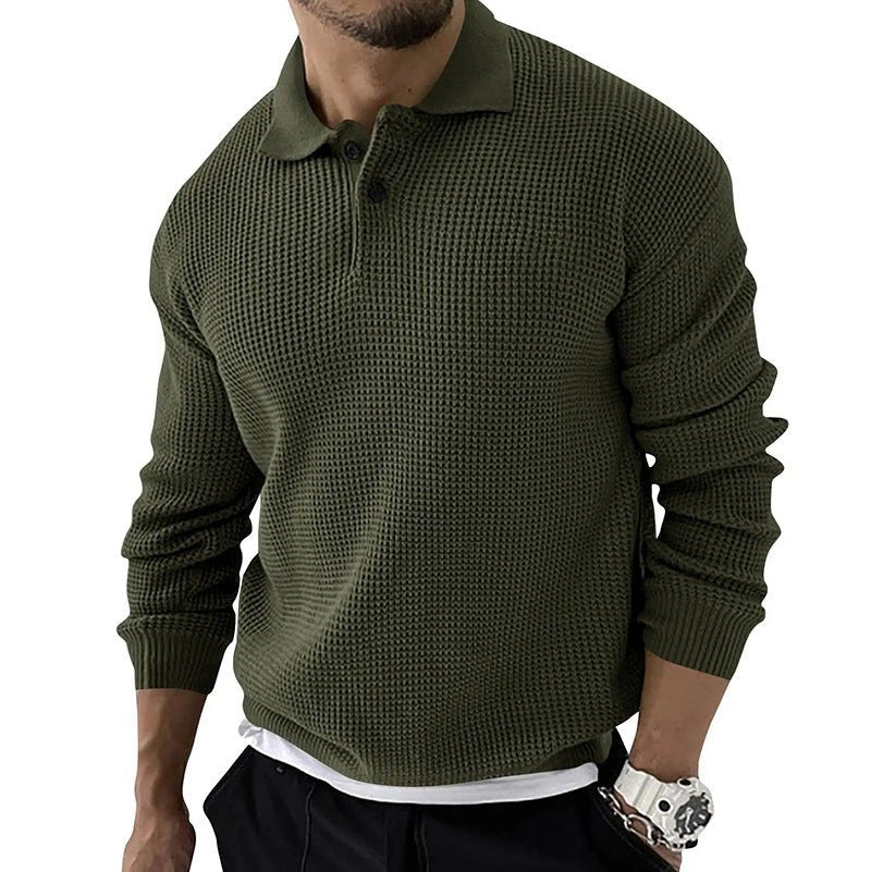 Mens Long Sleeve Polo Shirt Classic Fit