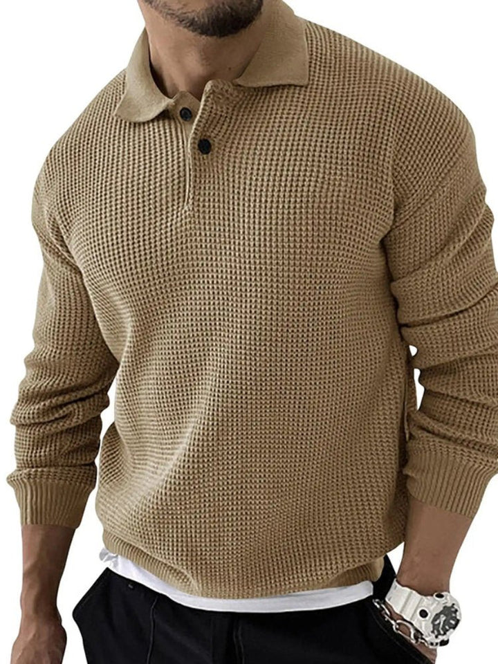 Mens Long Sleeve Polo Shirt Classic Fit - BritishMode