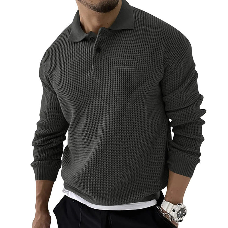 Mens Long Sleeve Polo Shirt Classic Fit