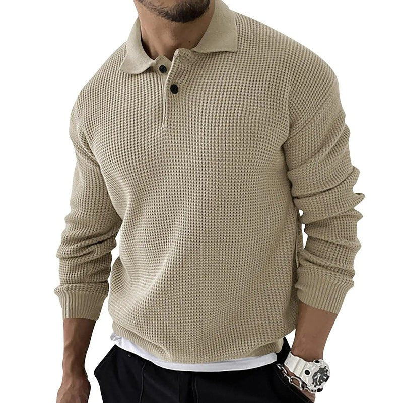 Mens Long Sleeve Polo Shirt Classic Fit
