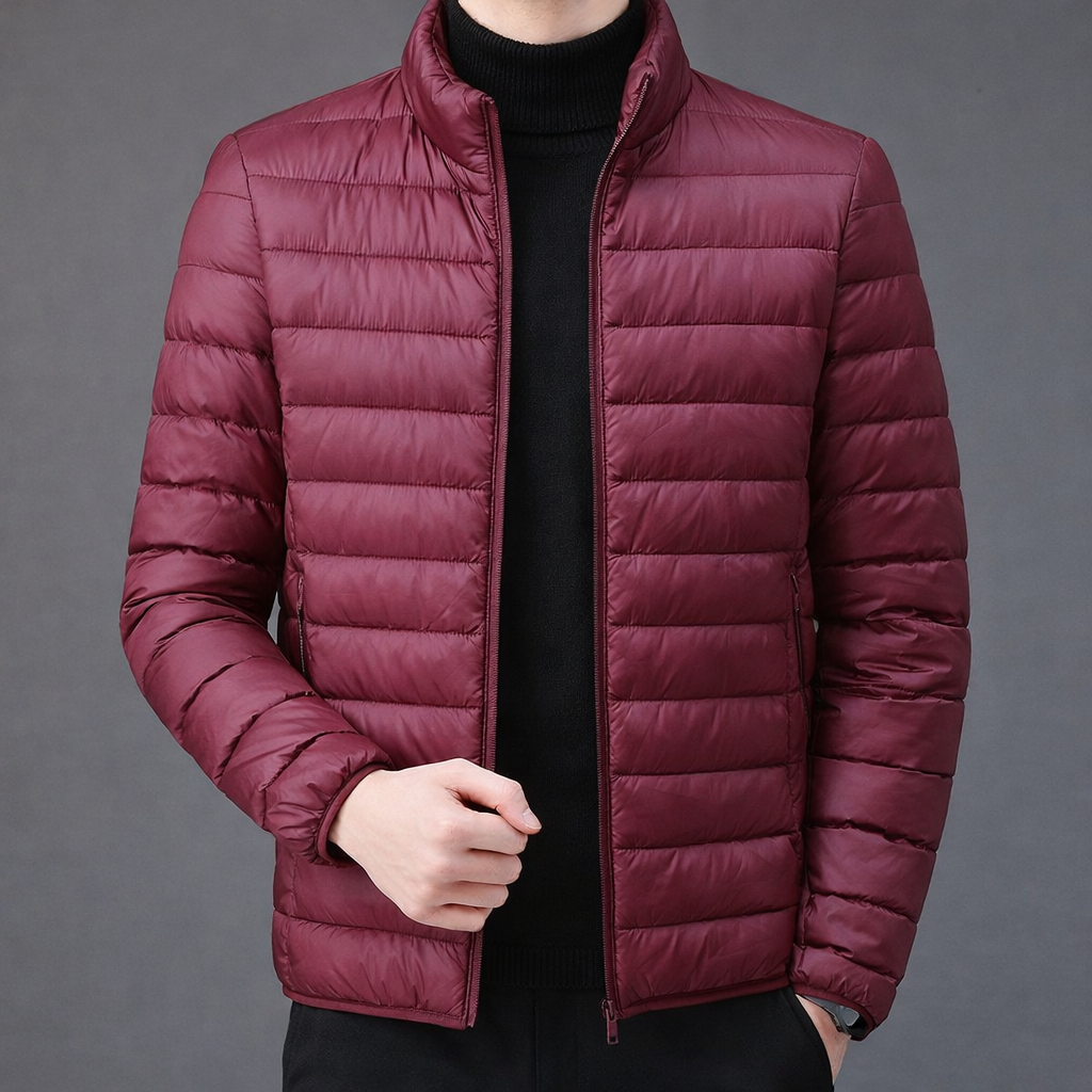 Mens Down Puffer Jacket Thin Waterproof