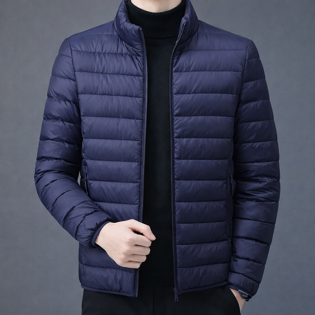 Mens Down Puffer Jacket Thin Waterproof