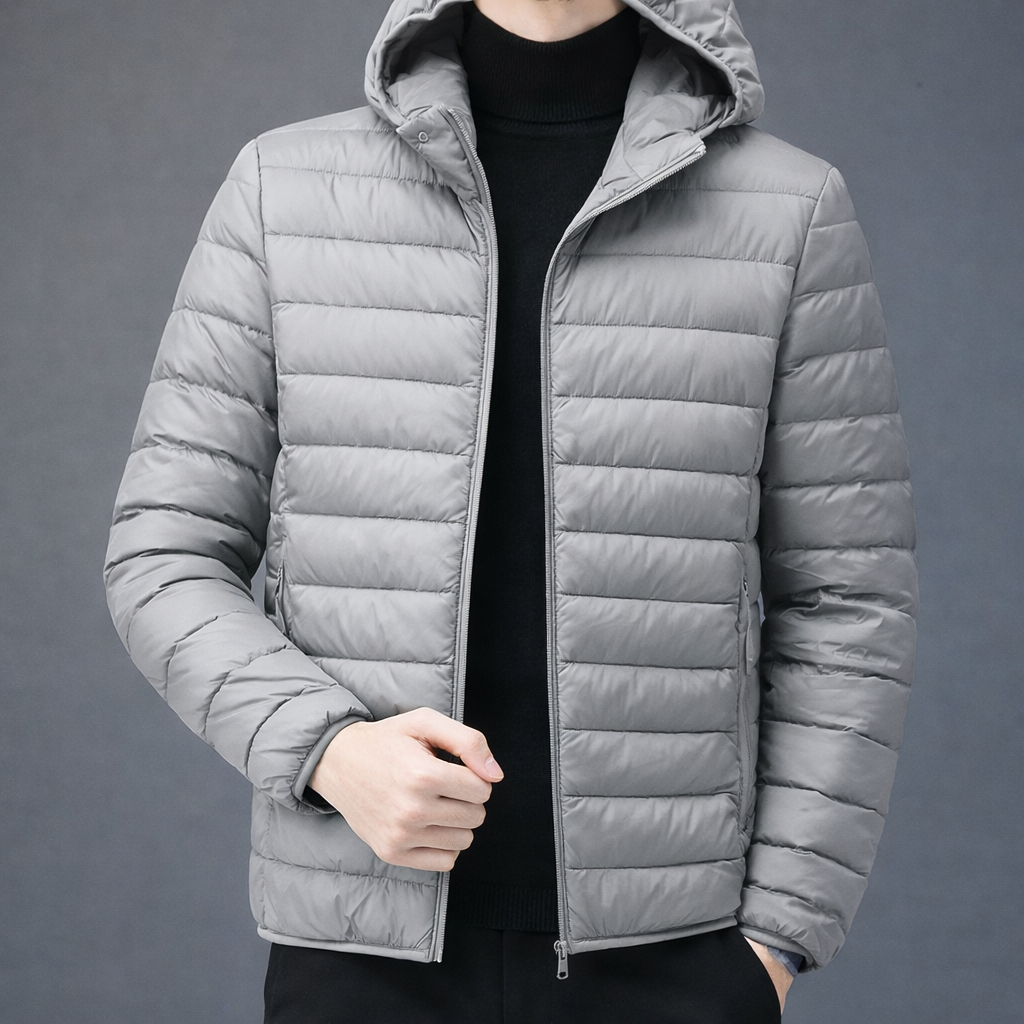 Mens Down Puffer Jacket Thin Waterproof
