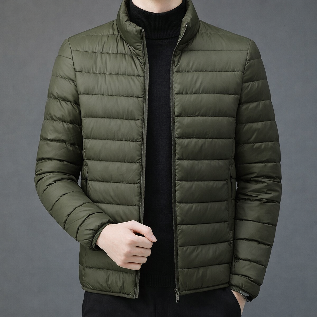 Mens Down Puffer Jacket Thin Waterproof