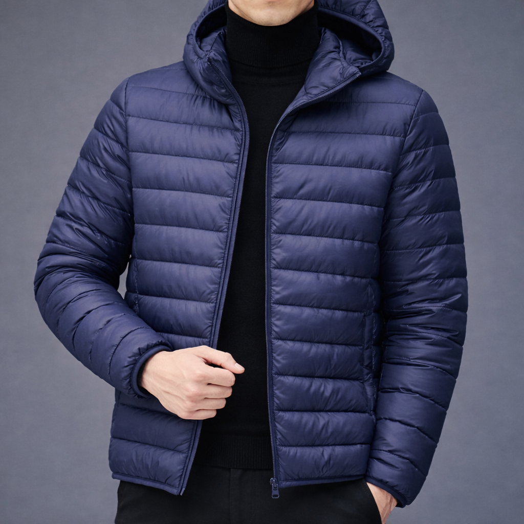 Mens Down Puffer Jacket Thin Waterproof
