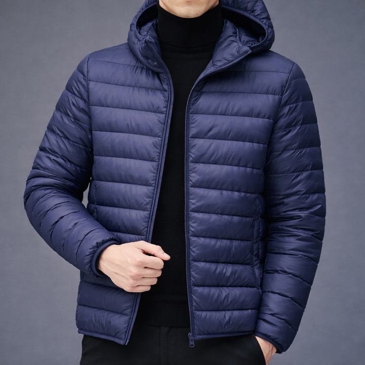 Mens Down Puffer Jacket Thin Waterproof