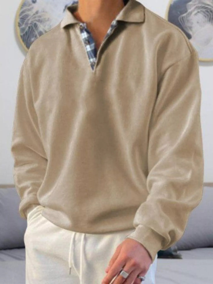 Mens Polo Shirt Long Sleeve Classic Fit