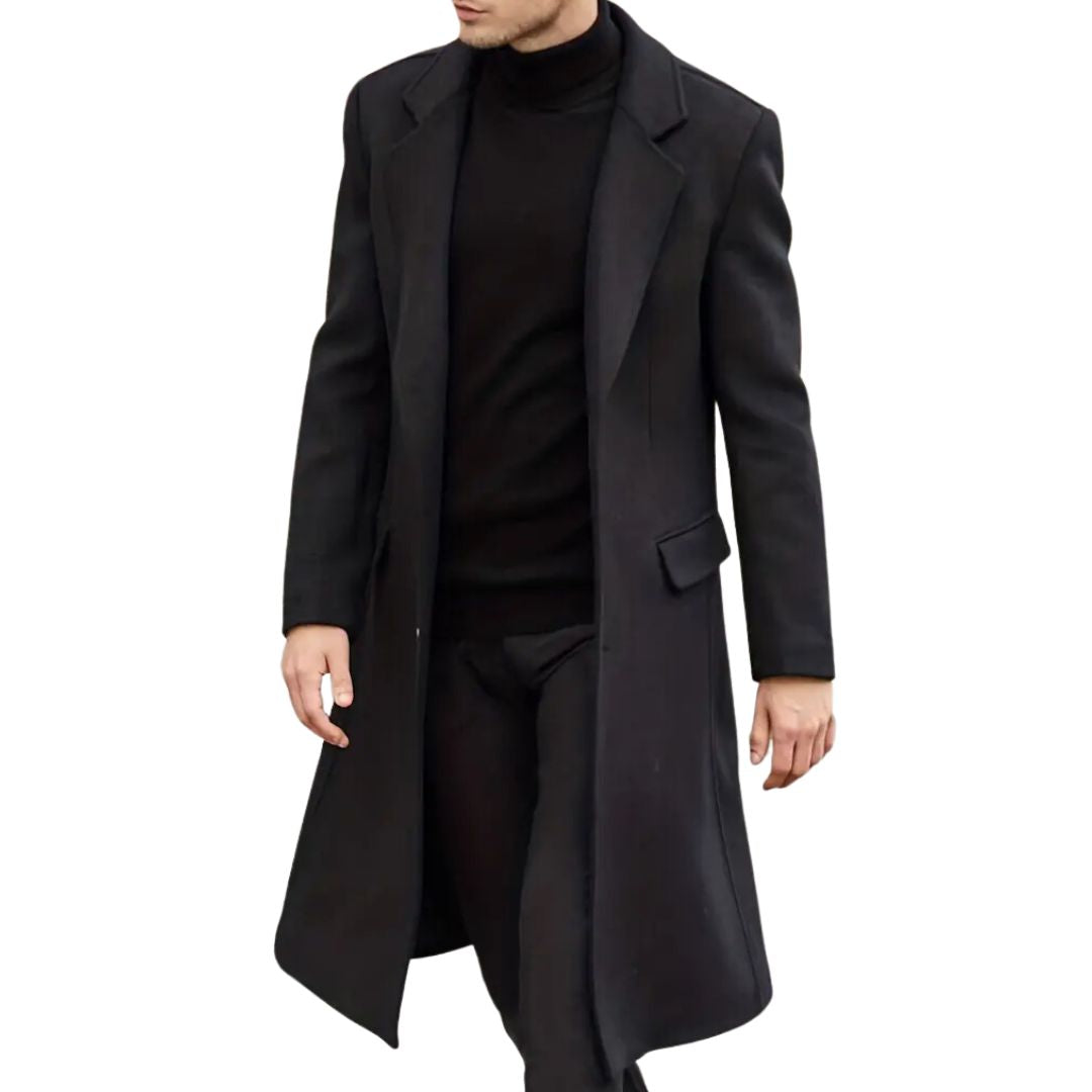 Mens Trench Coat Classic Design Functional Fit - BritishMode