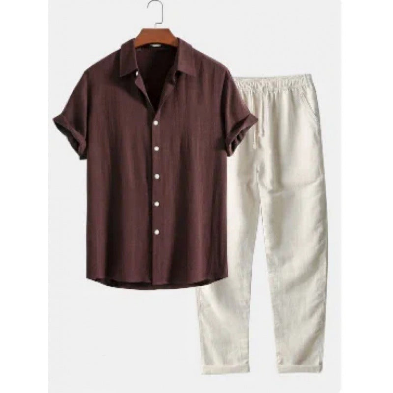 Mens Dress Shirt and Pants Set Classic Fit - BritishMode