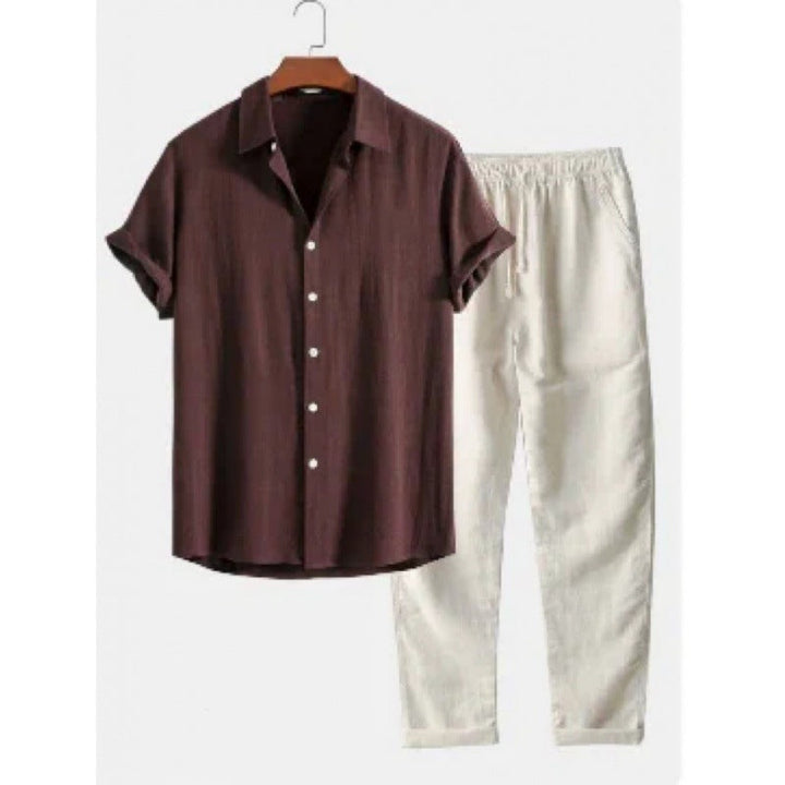 Mens Dress Shirt and Pants Set Classic Fit - BritishMode