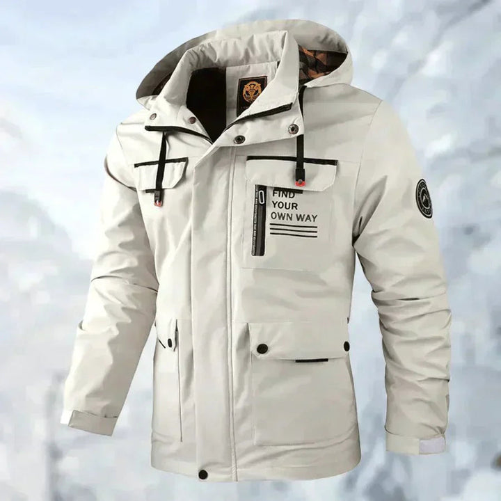 Mens Hooded Jacket Windproof Waterproof
