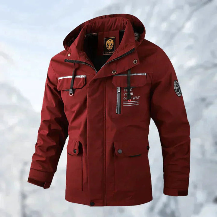 Mens Hooded Jacket Windproof Waterproof