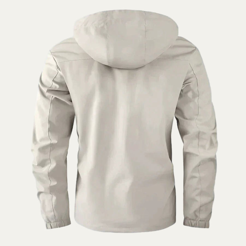 Mens Winter Parka with Hood and Multiple Pockets