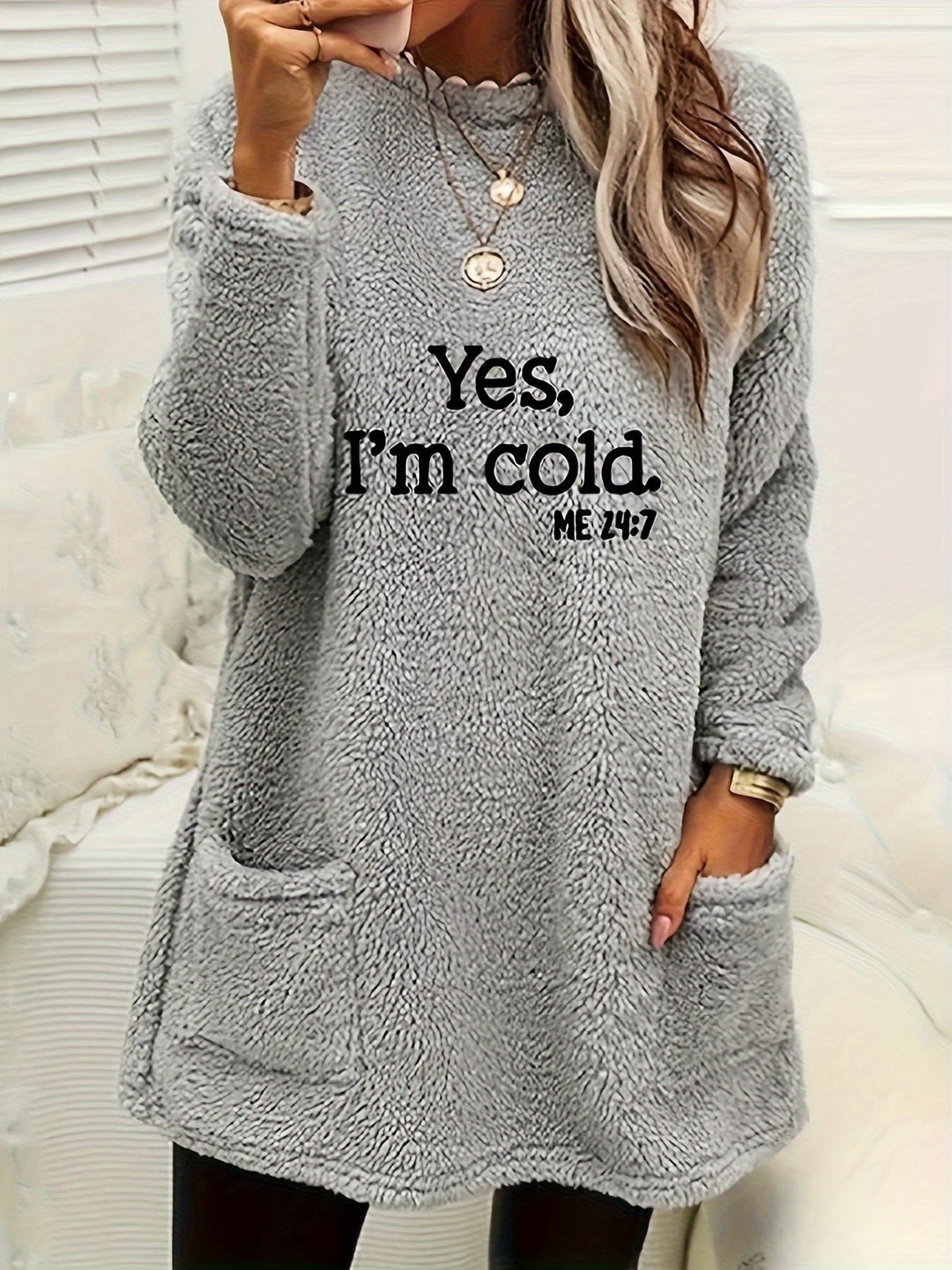 Unisex Fleece Sweatshirt Comfortable Relaxed Fit