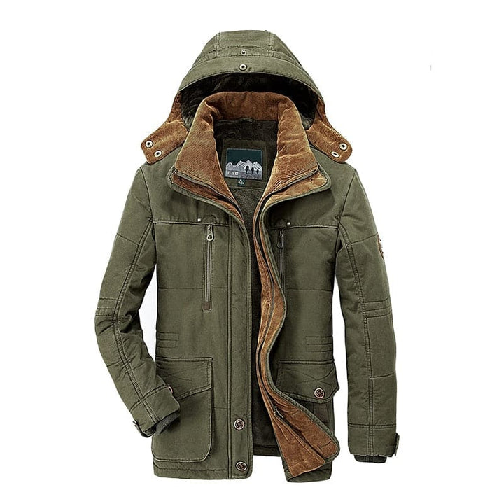 Mens Winter Jacket with Multiple Pockets Comfortable Fit