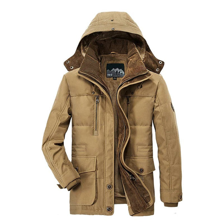 Mens Winter Jacket with Multiple Pockets Comfortable Fit