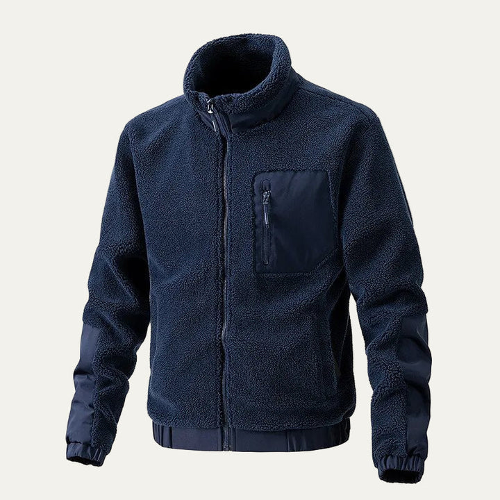 Mens Fleece Jacket Sherpa Heavy Duty Technical Panels