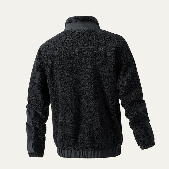Mens Fleece Jacket Sherpa Heavy Duty Technical Panels