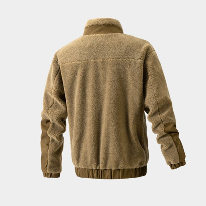 Mens Fleece Jacket Sherpa Heavy Duty Technical Panels - BritishMode
