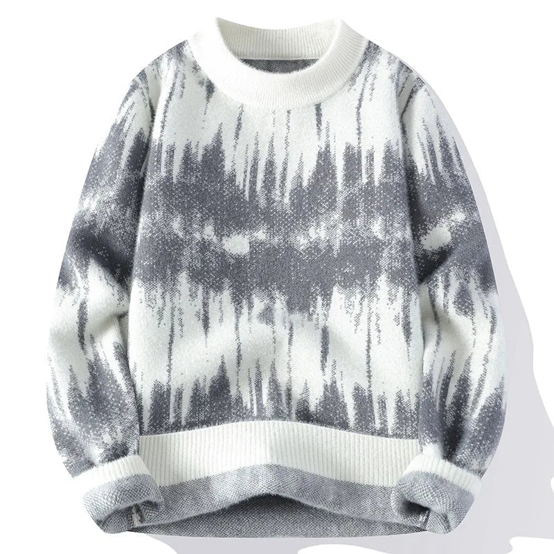 Mens Winter Sweater Patterned Knit Regular Fit