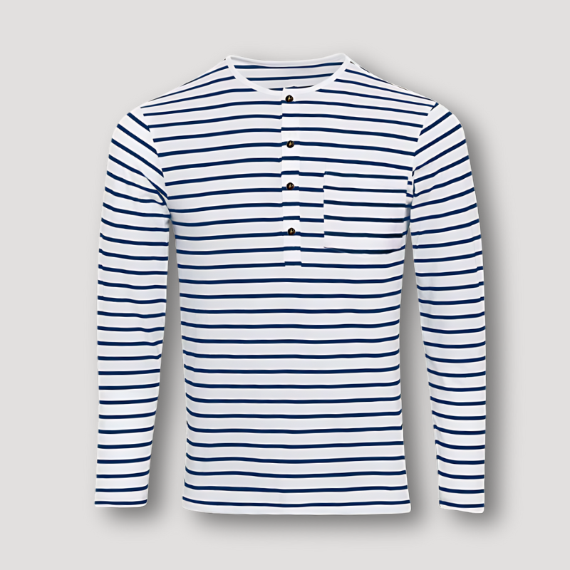 Mens Casual Shirt Relaxed Fit Stripe - BritishMode