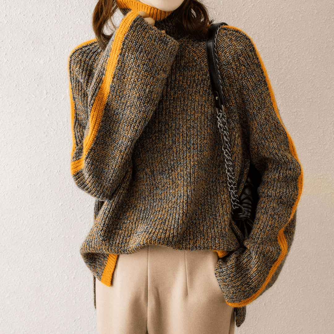 Womens Cozy Winter Sweater Soft Knit Relaxed Fit