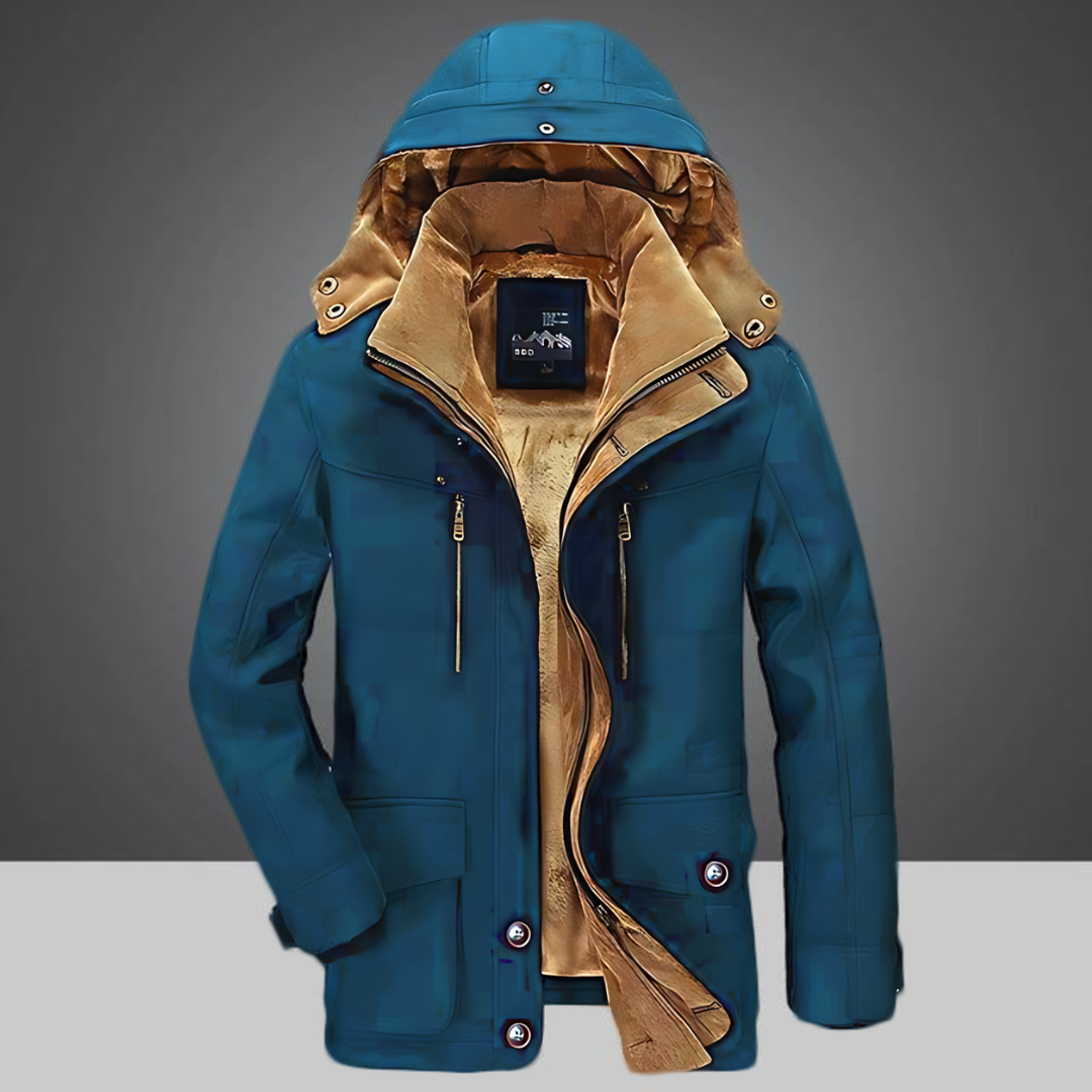 Mens Long Winter Coat with Insulated Warmth - BritishMode