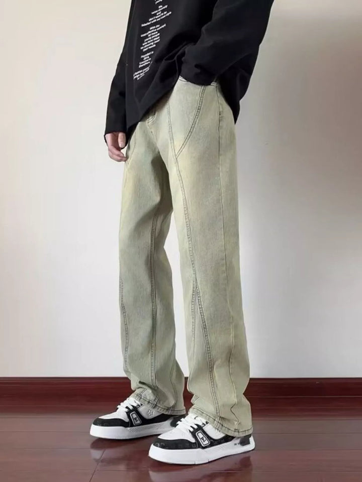 Mens Jeans Relaxed Fit Straight Leg
