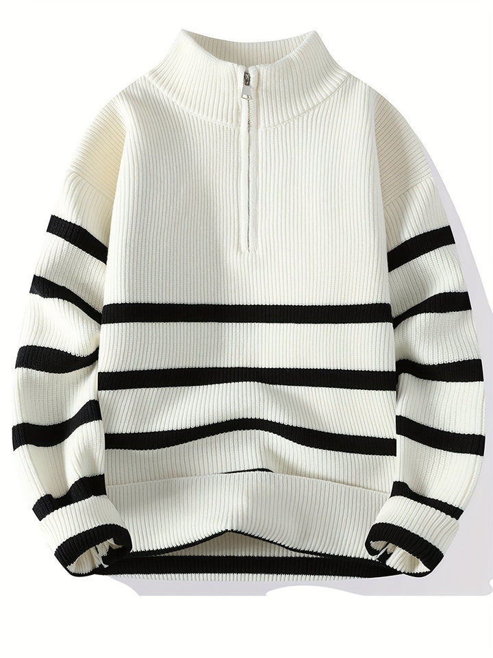 Unisex Crew Neck Wool Blend Sweater Warm Fit