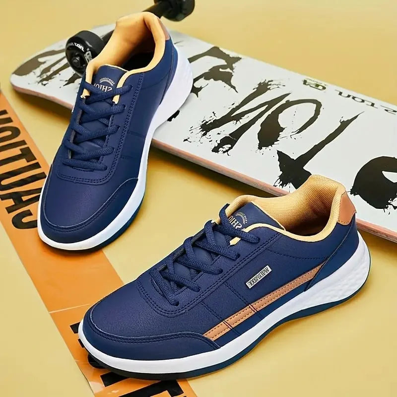 Mens Casual Sneakers Lace-Up Design