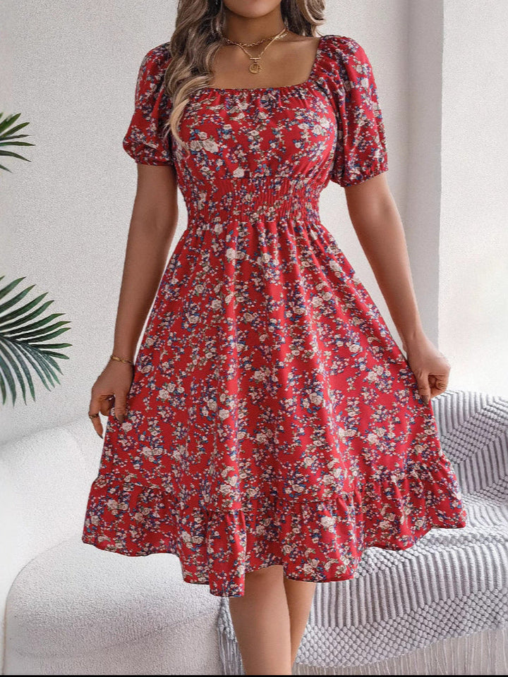 Womens Summer Dress with Ruffle Detail Lightweight