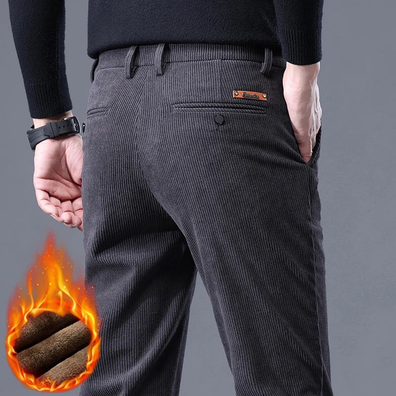 Mens Corduroy Insulated Pants Warm Fit
